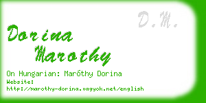 dorina marothy business card