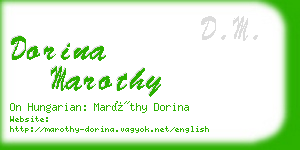 dorina marothy business card